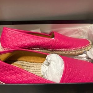 Pink Gucci espadrilles